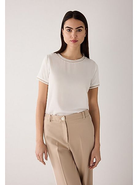 MORE&MORE T-Shirt Blusenshirt mit Kontrastabschlüssen günstig online kaufen