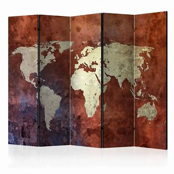 artgeist Paravent Iron continents II [Room Dividers] mehrfarbig Gr. 225 x 1 günstig online kaufen