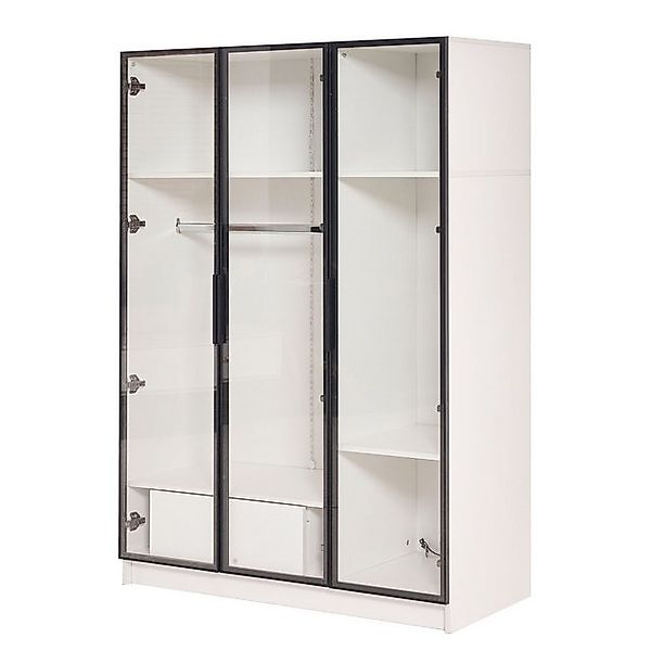 Gotagee Kleiderschrank Schließfächer mit LED Leuchten 110x50x160 cm Schubla günstig online kaufen