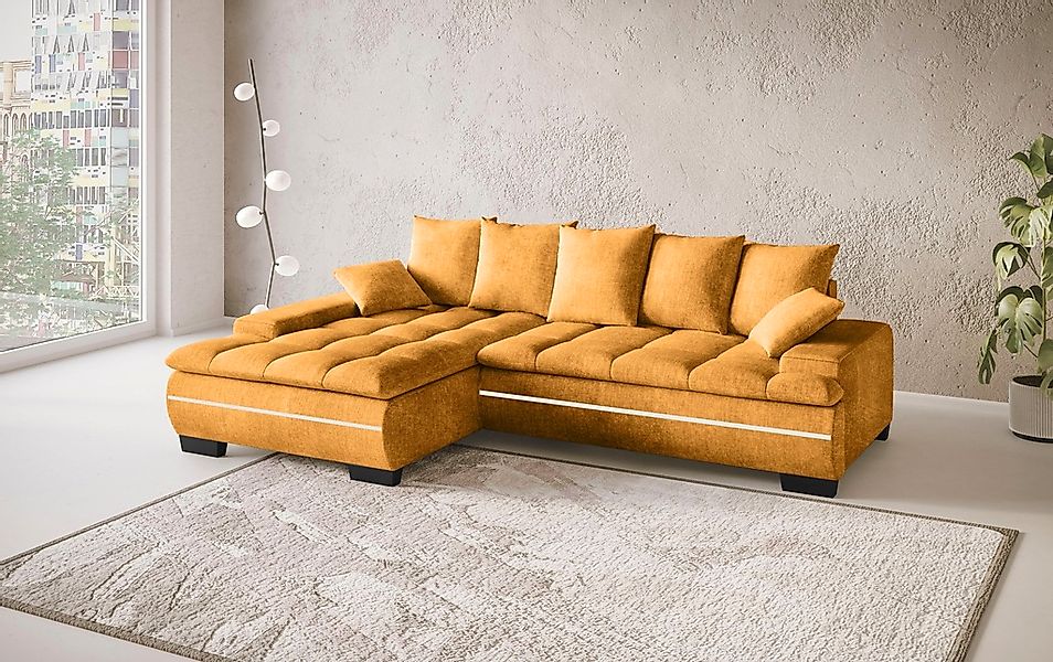 Mr. Couch Ecksofa »Haiti II, L-Form«, RGB-LED Beleuchtung, wahlweise mit Ka günstig online kaufen