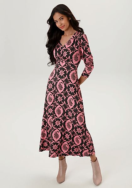 Aniston SELECTED Midikleid, mit Smok-Details - NEUE KOLLEKTION günstig online kaufen