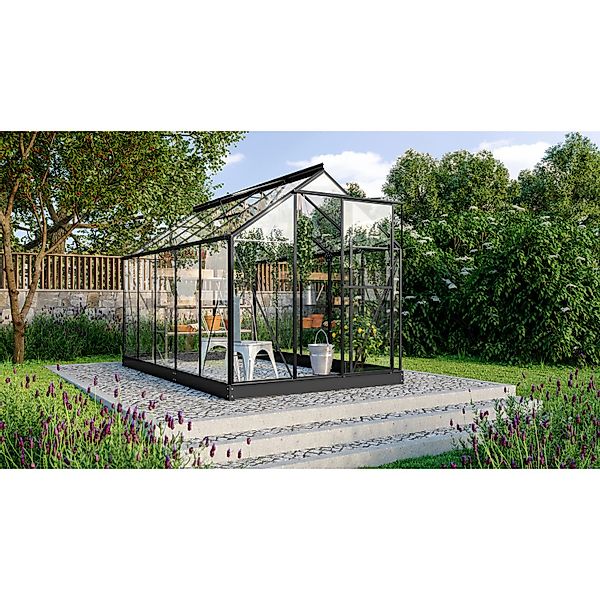 Vitavia Gewächshaus Triton 6200 Schwarz 6,2 m² inkl. Fundament günstig online kaufen