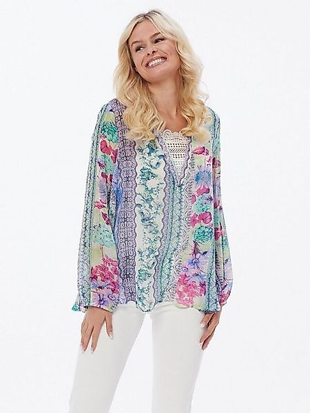 MONACO blue Druckbluse Schlupfbluse figurumspielend mit abstraktem Muster günstig online kaufen