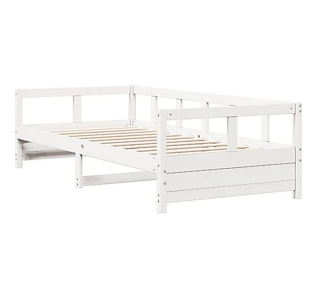 vidaXL Bett Tagesbett ohne Matratze Weiß 80x200 cm Massivholz Kiefer günstig online kaufen
