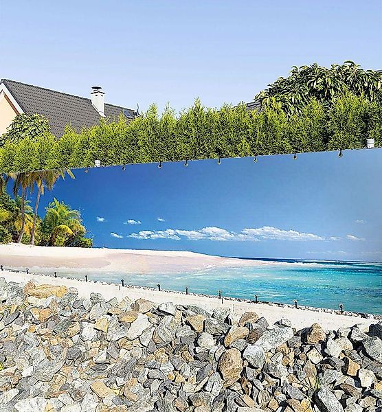 MyMaxxi Sichtschutzzaunmatten Zaunbanner Urlaubsort mit Palmen günstig online kaufen