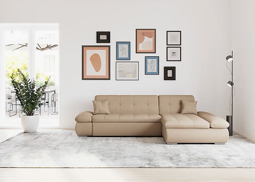 DOMO collection Ecksofa "Moric, L-Form, XXL-Sofa - Breite 300cm", wahlweise günstig online kaufen