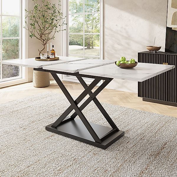 Flieks Esstisch (1-St., erweiterbar 120-160×80cm Tischplatte, günstig online kaufen