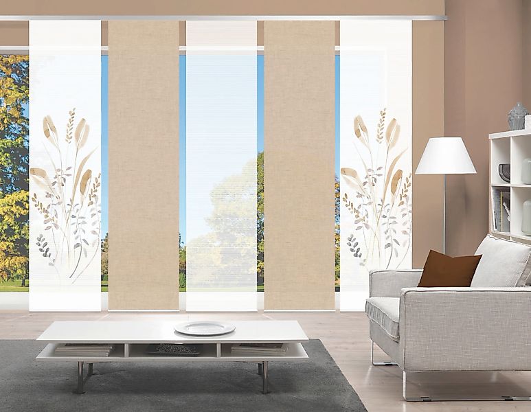 Vision S Schiebegardine "AYENE 5er SET" Paneelwagen 5 Stk. tlg. Schiebevorh günstig online kaufen