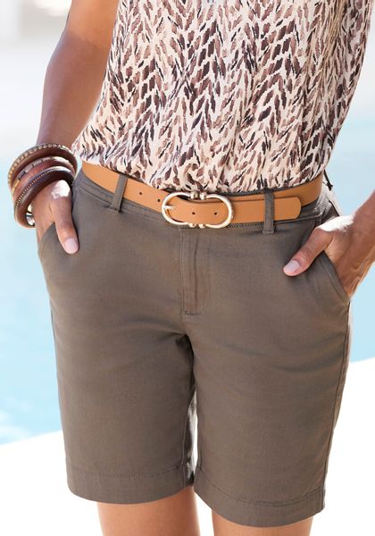 LASCANA Bermudas zum Krempeln, aus elastischer Baumwolle, kurze Hose, Short günstig online kaufen