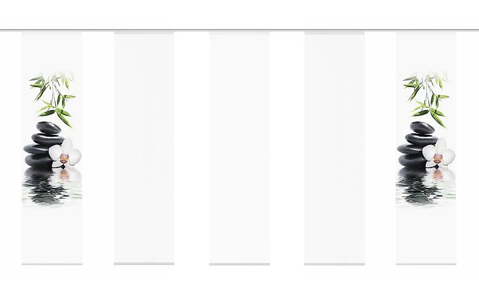 HOME WOHNIDEEN Schiebegardine "RUSKIN" Klettband 5 Stk. tlg. HxB: 245x60, i günstig online kaufen