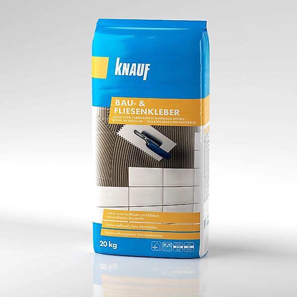 Knauf Bau- & Fliesenkleber Grau 20 kg günstig online kaufen