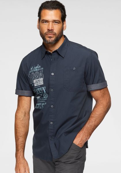 Man's World Kurzarmhemd mit Print günstig online kaufen