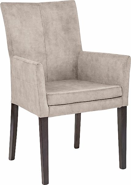 Home affaire Armlehnstuhl "Aspen" () Beine aus massiver Buche, wengefarben günstig online kaufen