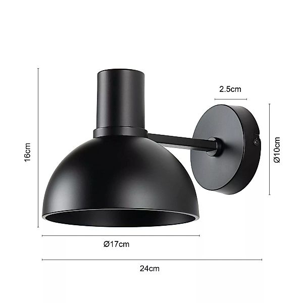Lucande Mostrid Wandlampe aus schwarzem Eisen günstig online kaufen
