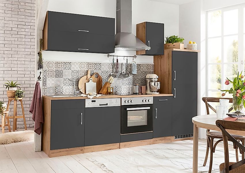 KOCHSTATION Küchenzeile »KS-Colmar«, mit E-Geräten, Breite 270 cm günstig online kaufen
