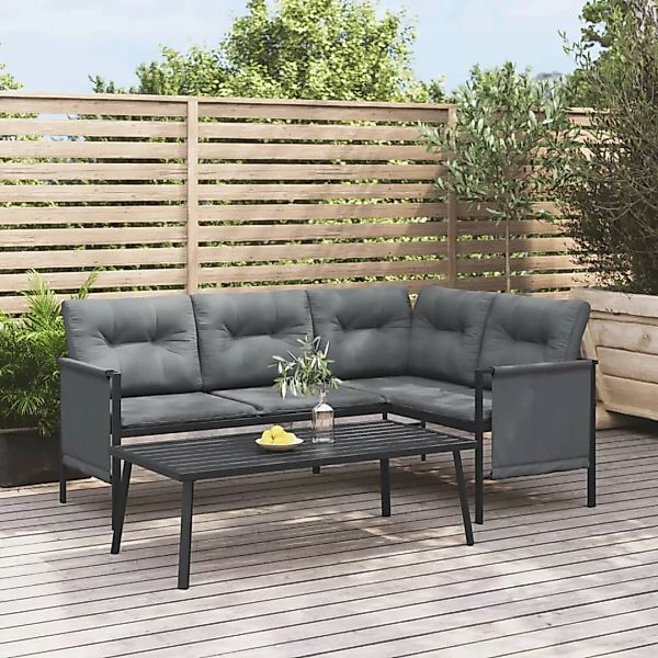 Vidaxl Garten Couchtisch Anthrazit 110x55x35cm Stahl günstig online kaufen