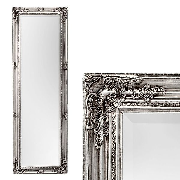 LebensWohnArt Wandspiegel Spiegel HOUSE barock Antik-Silber günstig online kaufen