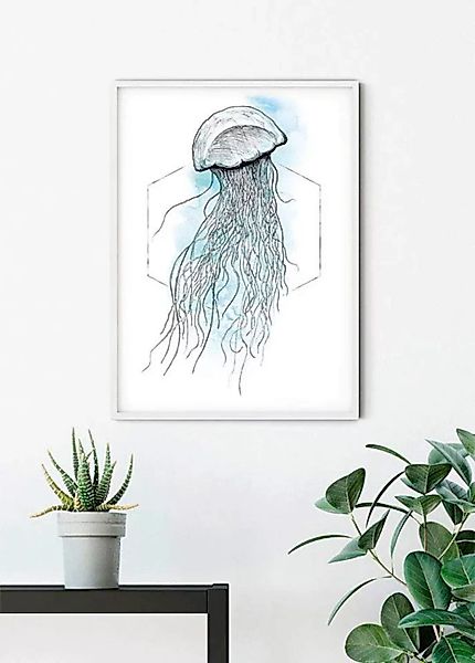 Komar Poster »Jellyfish Watercolor«, Tiere, (1 St.) günstig online kaufen