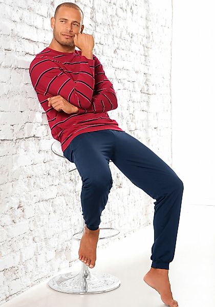 H.I.S Pyjama 1 Stück, 2 tlg. Schlafanzug mit garngefärbten Streifen günstig online kaufen