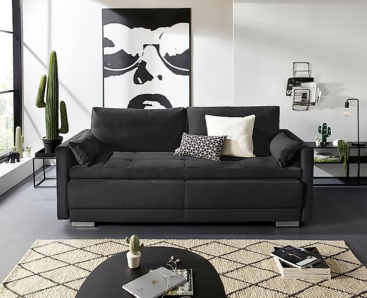 OTTO home Schlafsofa "Berlin" mit Boxspringaufbau, Bettfunktion & Bettkaste günstig online kaufen