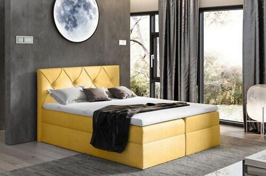 JVmoebel Bett Hotel Schlafzimmer Betten 200x200 Boxspringbett Textil Doppel günstig online kaufen