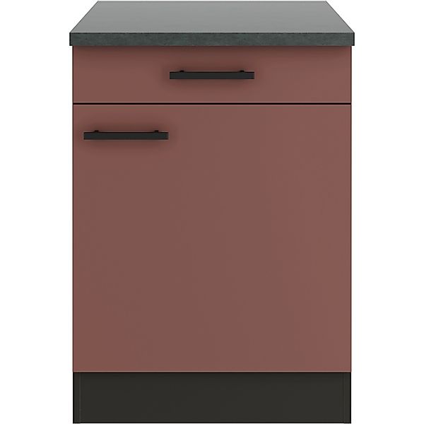 OPTIFIT Nizza407 Küchen-Unterschrank 60 cm Rostrot günstig online kaufen