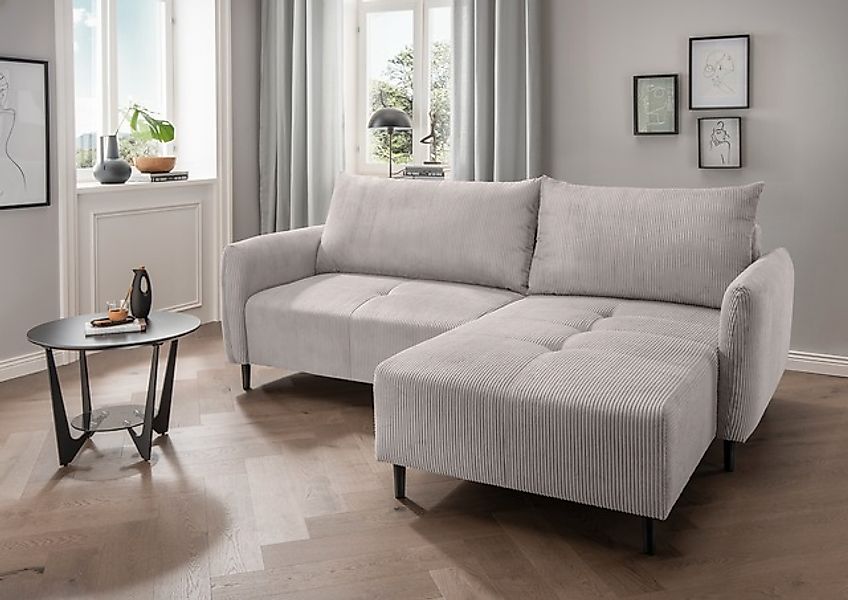 INOSIGN Ecksofa »Mara, L-Form, aktueller Cord Bezug und tolle Farben, schma günstig online kaufen