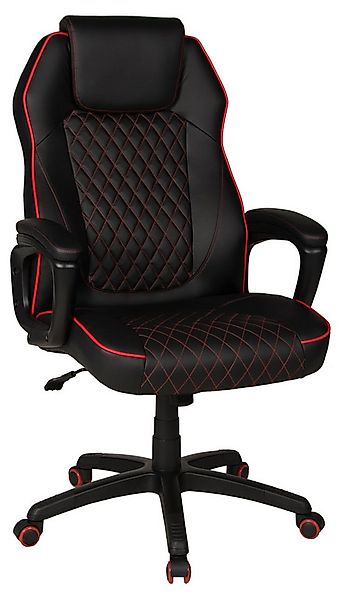 Duo Collection Chefsessel Bürostuhl Maik XXL, schwarz/rot, Kunstleder, bela günstig online kaufen