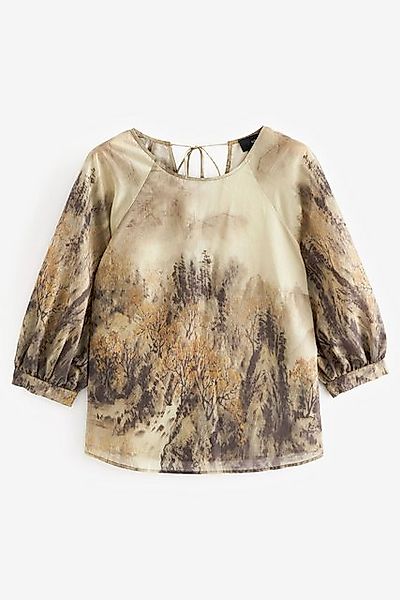 Next Blusenshirt Bluse mit transparenten Puffärmeln (1-tlg) günstig online kaufen
