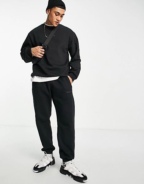 adidas Originals – Trefoil Linear – Hochwertige Jogginghose in Schwarz mit günstig online kaufen