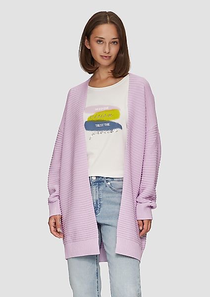 s.Oliver Strickjacke Strickjacke mit Strukturmuster Rippblende günstig online kaufen