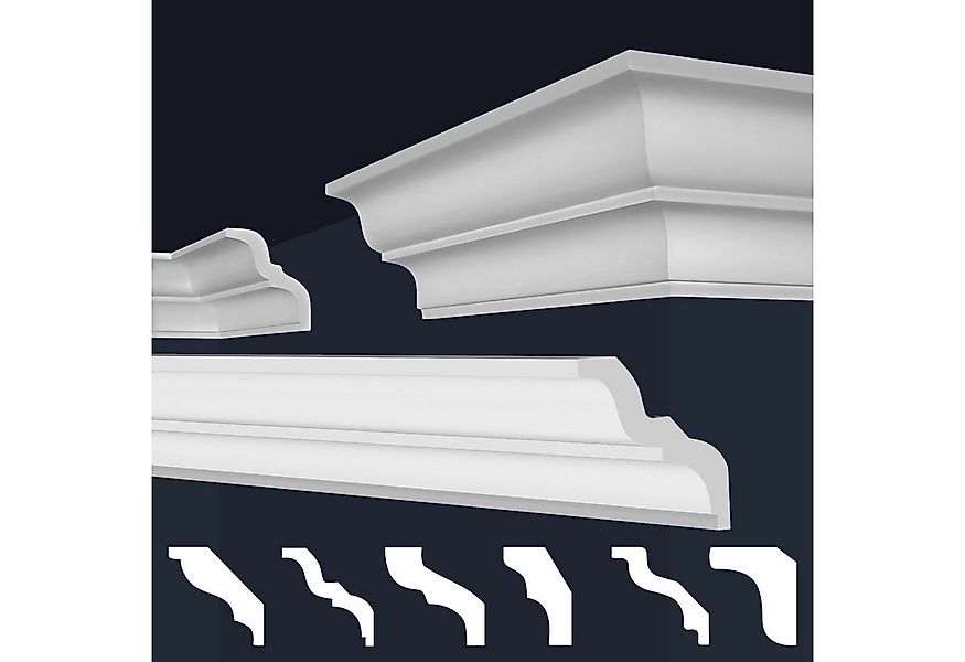 marbet design Stuckleiste E-10, 20 Meter / 10 Leisten, XPS Styropor weiß - günstig online kaufen