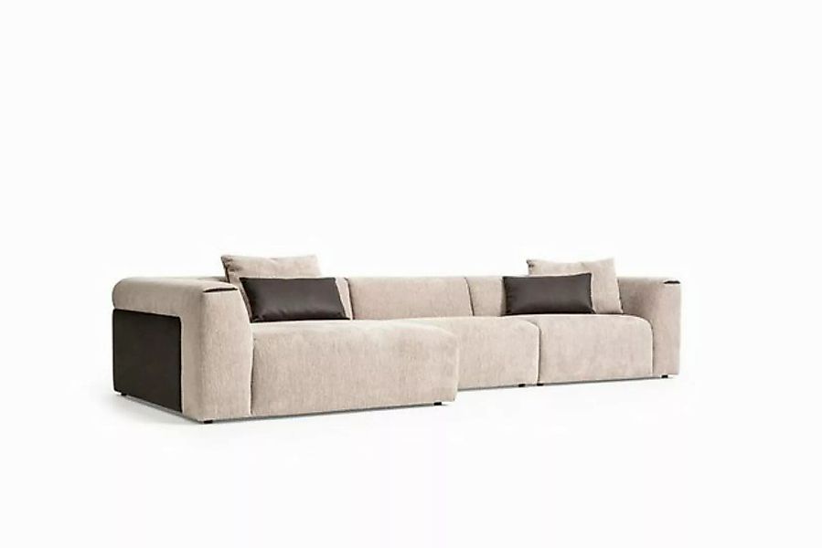 JVmoebel Ecksofa Moderne Beige Luxus Ecksofa Polstercouchen Modern Neu, 3 T günstig online kaufen