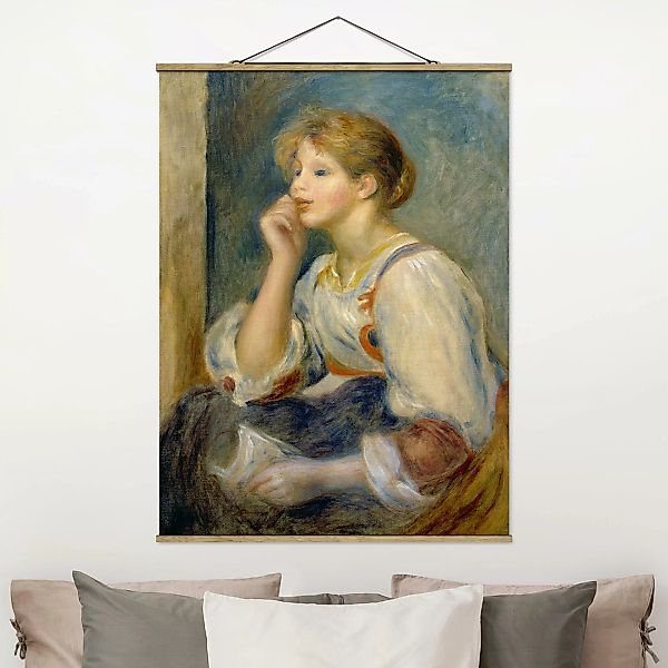 Stoffbild Kunstdruck mit Posterleisten - Hochformat Auguste Renoir - Junges günstig online kaufen