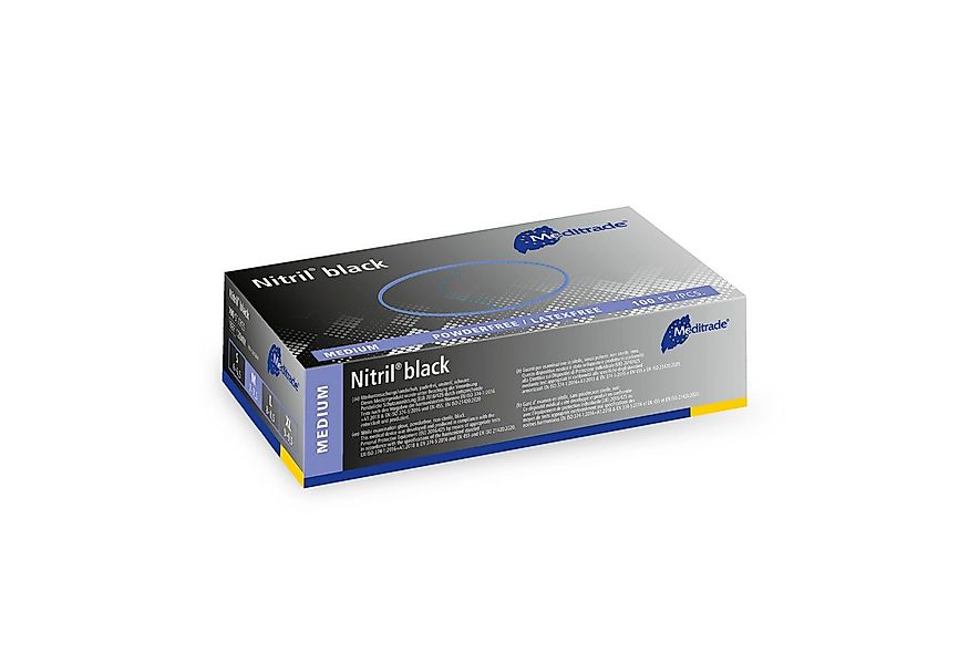 MediTrade Nitril-Handschuhe Meditrade - Einmalhandschuhe Nitril black - 100 günstig online kaufen