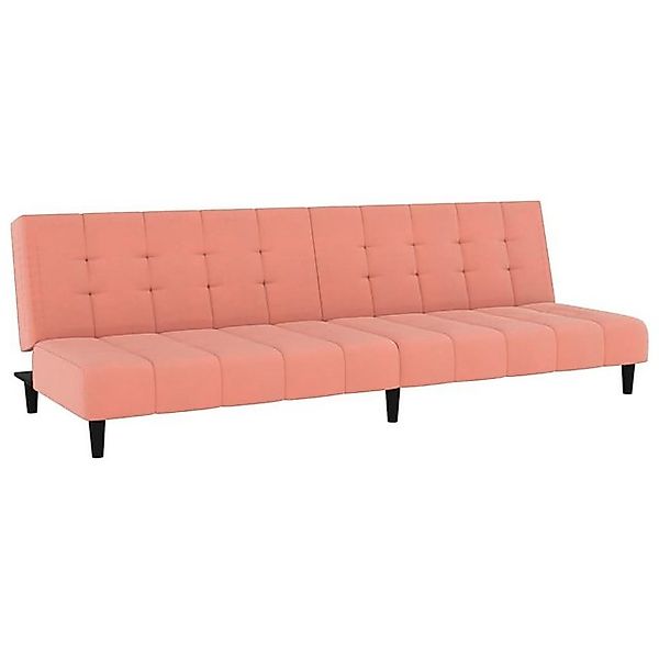 vidaXL Sofa Schlafsofa 2-Sitzer Rosa Samt günstig online kaufen