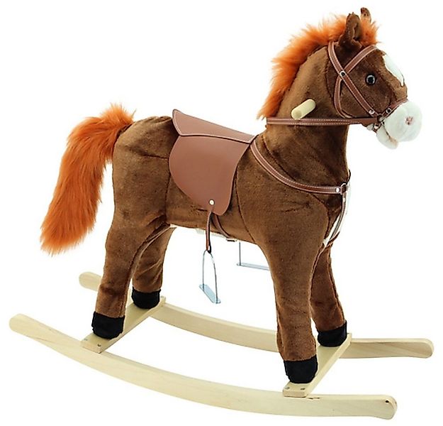 Sweety-Toys Schaukelpferd Sweety Toys 10738 Schaukelpferd Braun mit Rot-Bra günstig online kaufen