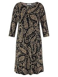 Jersey-Kleid Rundhals-Ausschnitt Anna Aura schwarz günstig online kaufen