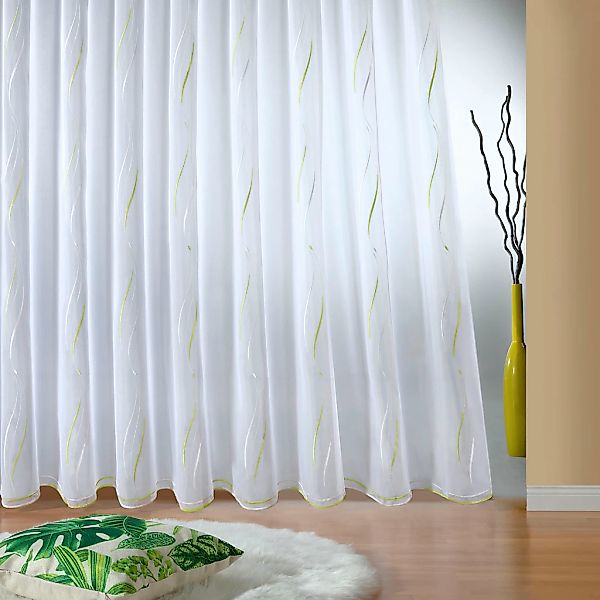 Weckbrodt Gardine "VIVIEN" Smokband 1 Stk. tlg. echte Stickerei, Voile, All günstig online kaufen