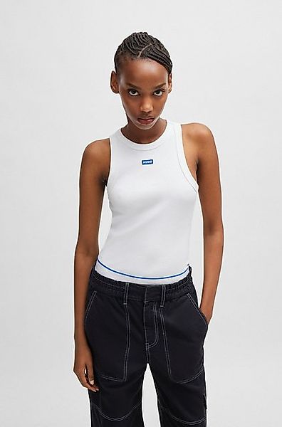 HUGO Blue Tanktop Easy Tank Rippware aus Baumwollmischung mit Elasthan günstig online kaufen