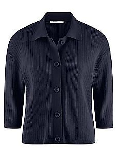 Strickjacke 3/4-Arm Peter Hahn blau günstig online kaufen