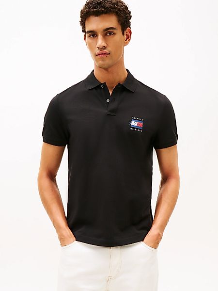 Tommy Hilfiger Poloshirt "FLAG GRAPHIC PIQUE" regular fit, Polokragen, Prin günstig online kaufen