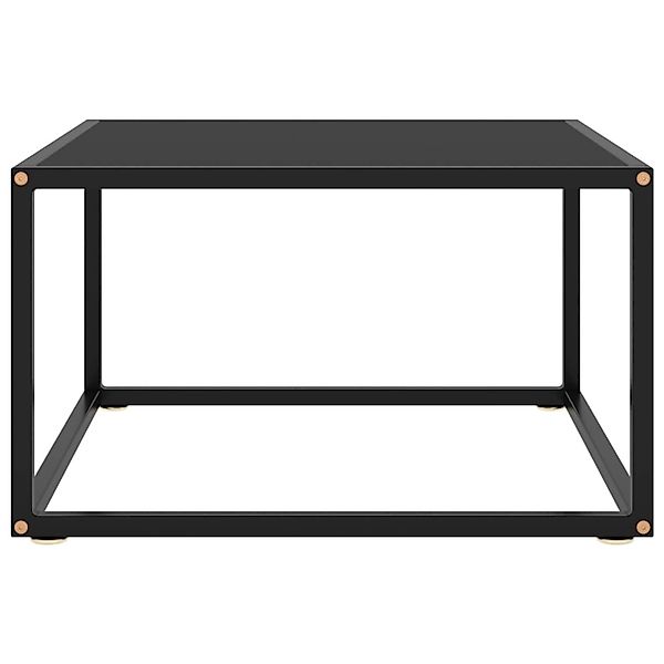 vidaXL Couchtisch Schwarz mit Schwarzem Glas 60x60x35 cm günstig online kaufen