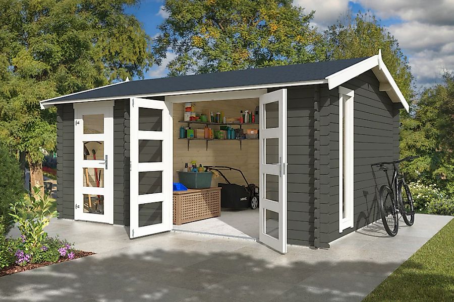 Nordic Holz Gartenhaus "2-Raum Haus Carroz" günstig online kaufen