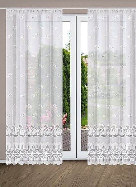 HOME WOHNIDEEN Vorhang LEONORA (1 St), Faltenband, transparent, Wirkware, F günstig online kaufen
