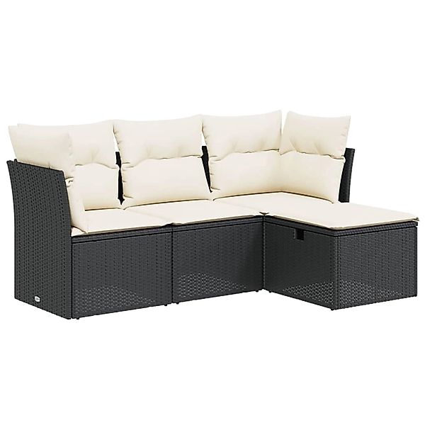 vidaXL Gartenlounge-Set 4-tlg. Garten-Sofagarnitur mit Kissen günstig online kaufen