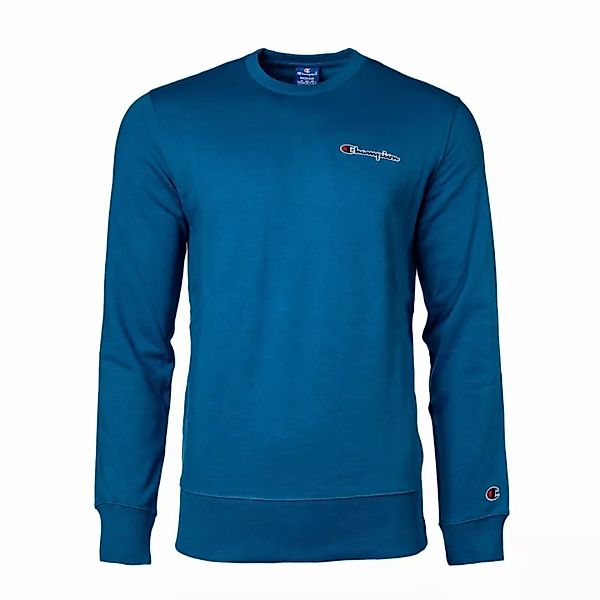 Champion Herren Sweatshirt - Pullover, Logo-Stick, langarm, unifarben Blau günstig online kaufen