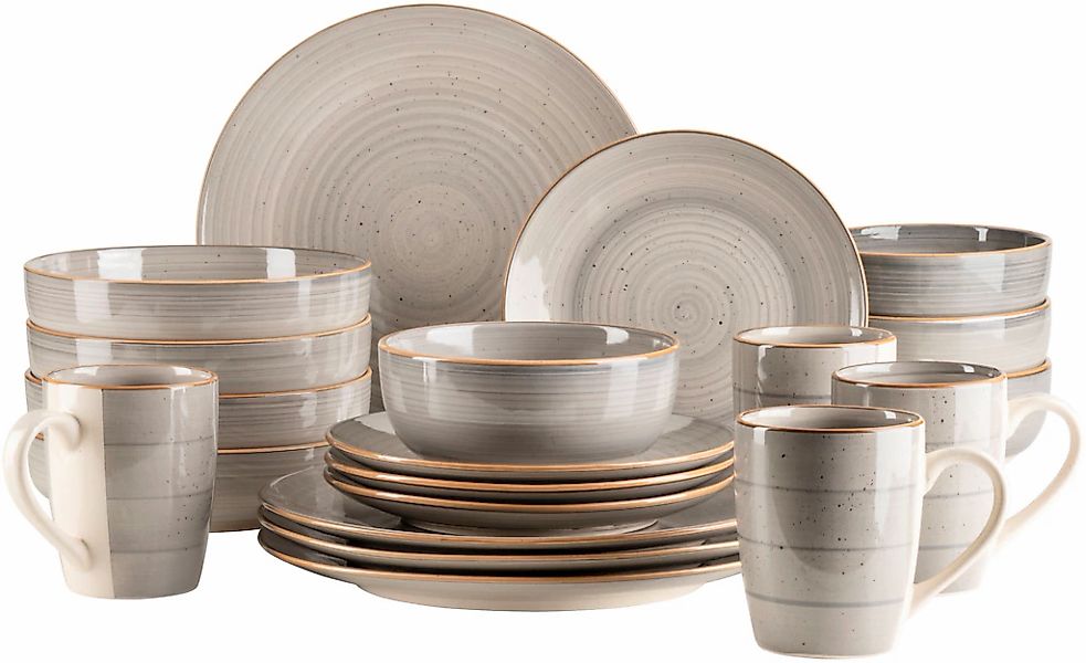 MÄSER Kombiservice "VALMERA, Geschirr Set, Steinzeug" günstig online kaufen