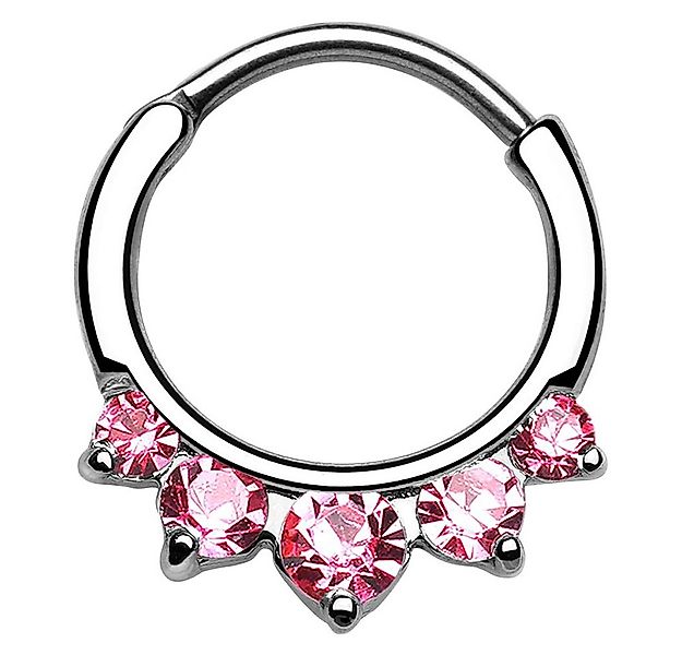 Taffstyle Nasenpiercing Piercing Ring Strass Stein Spitzen Septum Tragus, P günstig online kaufen