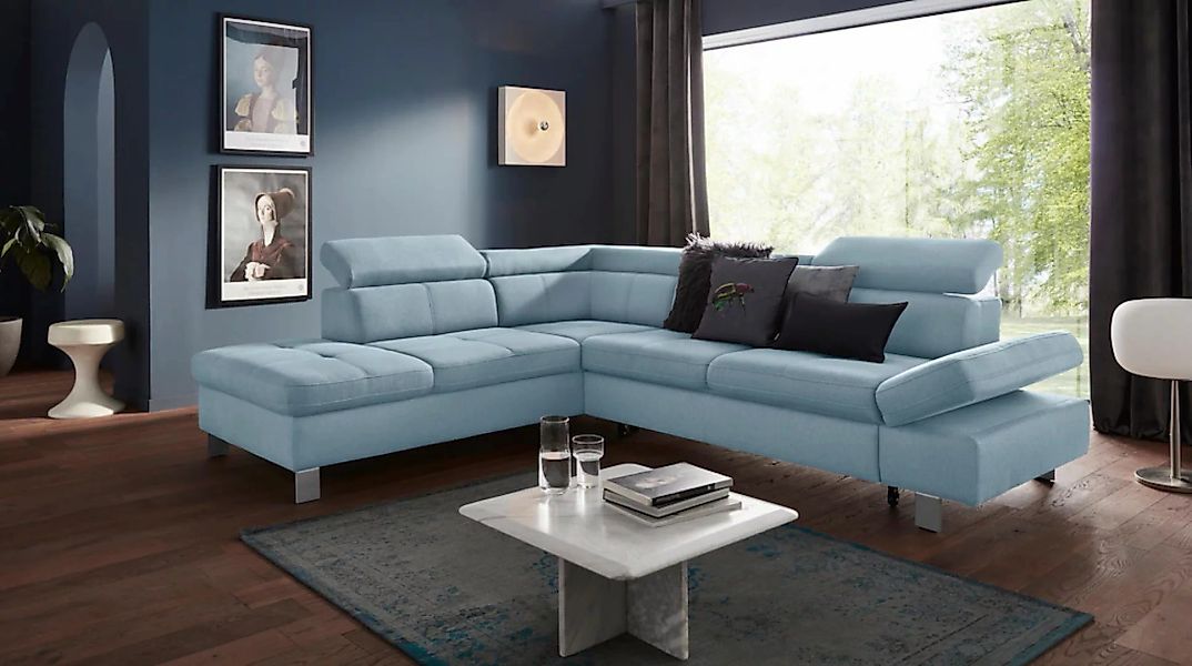 exxpo - sofa fashion Ecksofa "Fiji, L-Form", mit Kopf- bzw. Rückenverstellu günstig online kaufen